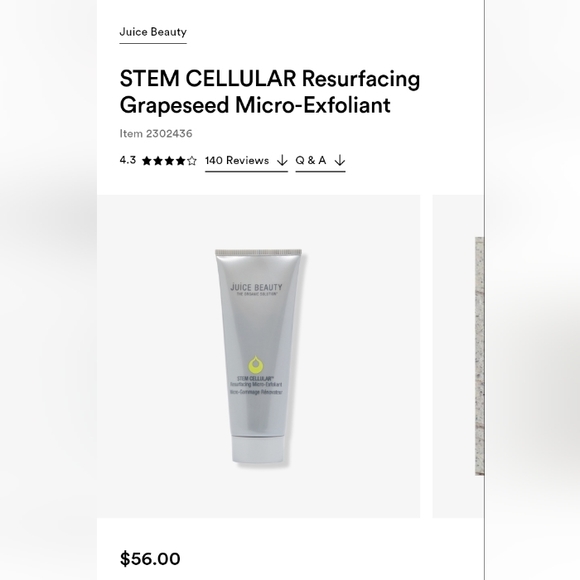 Skincare Juice Beauty Stem Cellular Resurfacing Micro Exfoliant